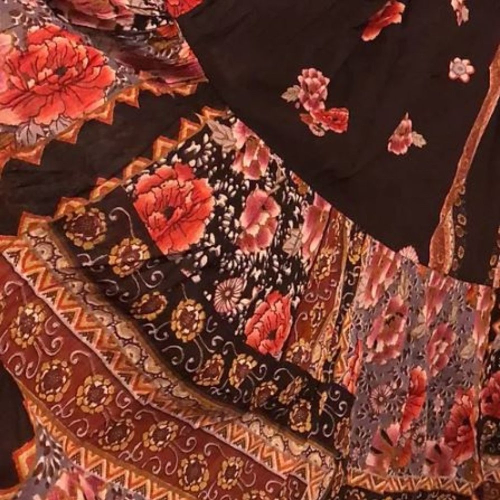 Lydia cotton patchwork floral prairie maxi dress - Picture 5 of 9